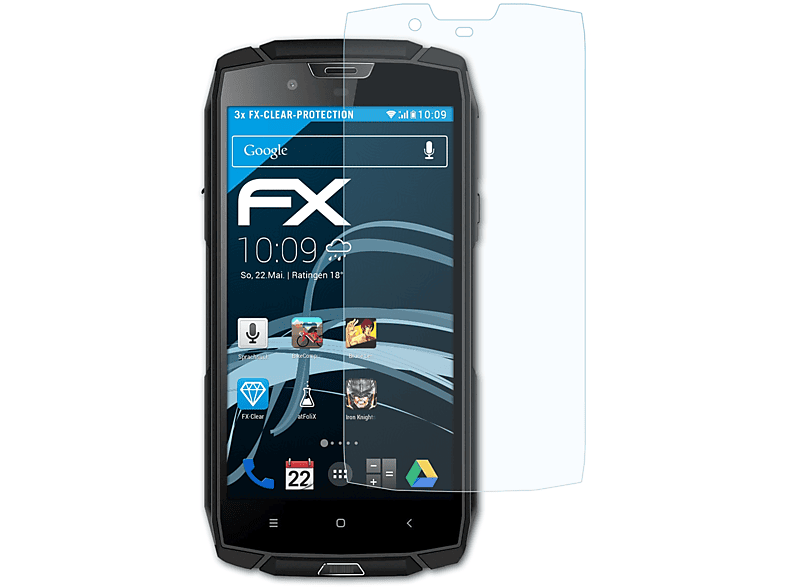 ATFOLIX 3x FX-Clear Displayschutz(für Vkworld VK7000)
