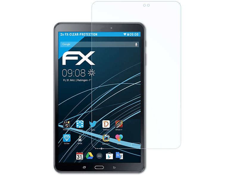 ATFOLIX 2x FX-Clear Displayschutz(für Tab A (2018)) 10.1 Galaxy Samsung