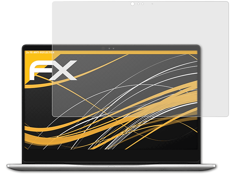 ATFOLIX 2x FX-Antireflex Displayschutz(für Dell Inspiron 13 7000 (7373)) | Tabletschutzfolien