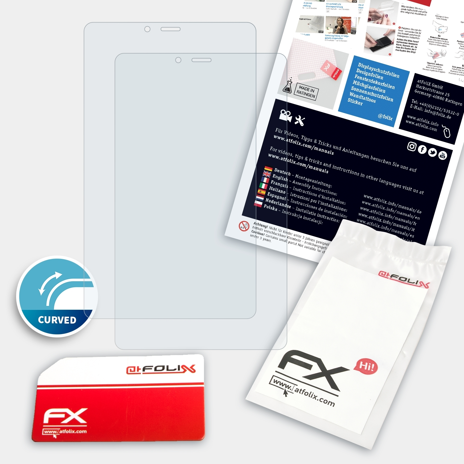 FX-ActiFleX Pro) Chuwi Displayschutz(für ATFOLIX 2x Hi9