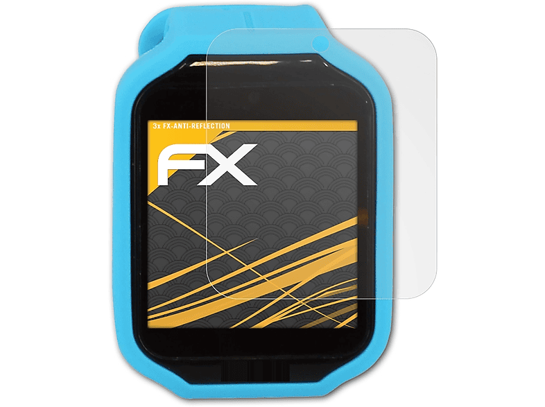 ATFOLIX 3x 2.0) Watch FX-Antireflex Displayschutz(für Kurio