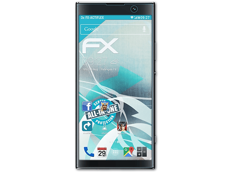 ATFOLIX 3x FX-ActiFleX Xperia Sony XA2 Displayschutz(für Plus)