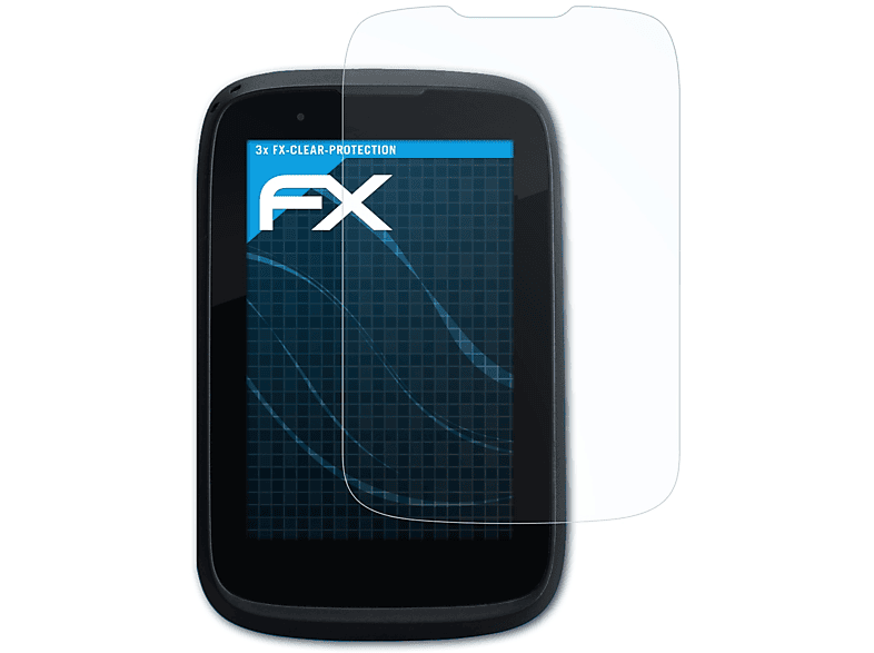 ATFOLIX 3x FX-Clear Displayschutz(für Blaupunkt BikePilot 2 (2018))