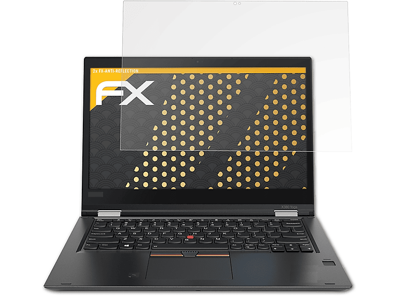 ATFOLIX 2x FX-Antireflex Displayschutz(für Lenovo ThinkPad X380 Yoga)