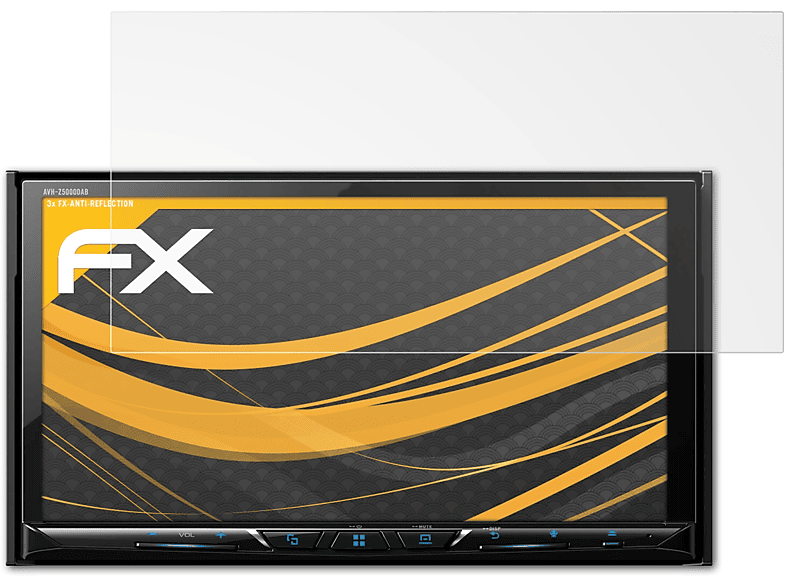 ATFOLIX 3x FX-Antireflex Displayschutz(für Pioneer AVH-Z5000DAB)