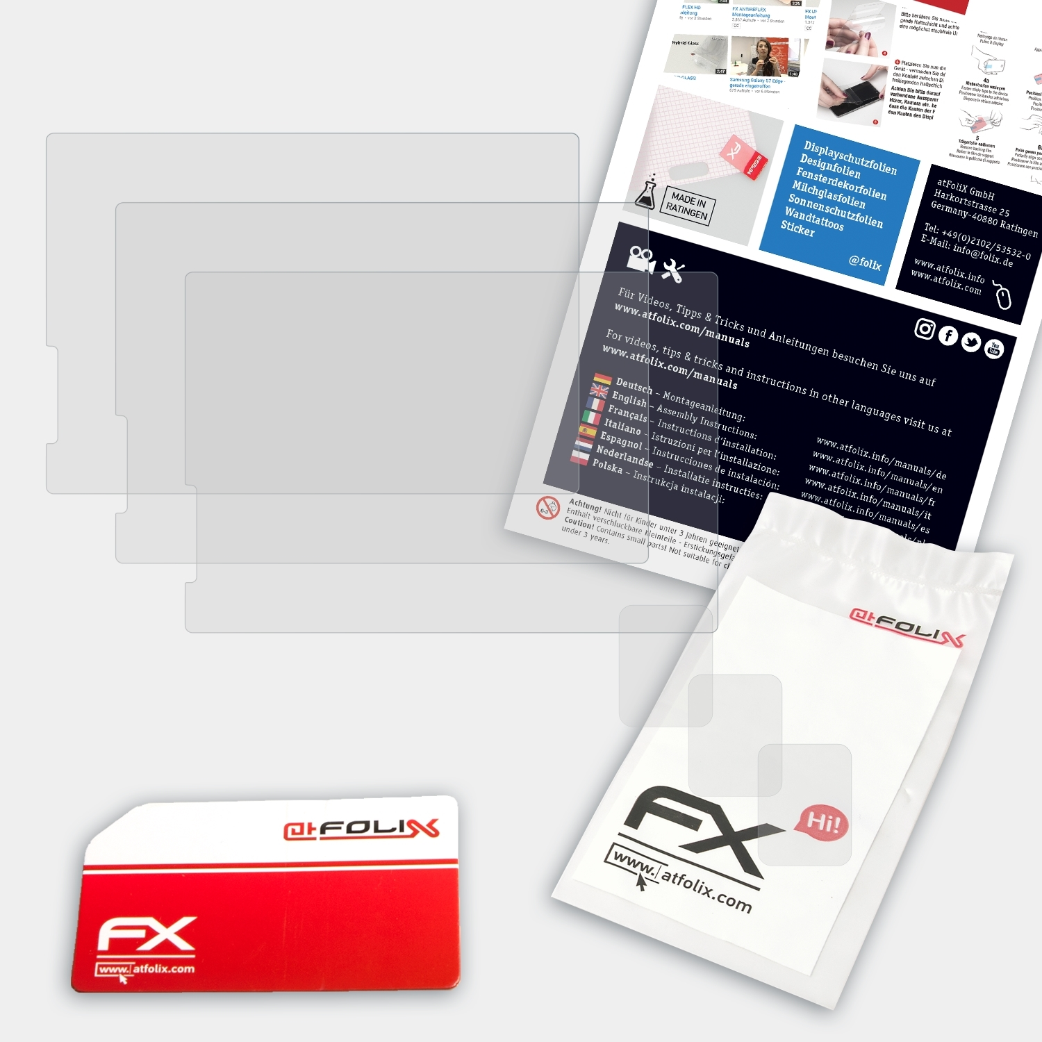 ATFOLIX 3x FX-Antireflex Displayschutz(für Campark ACT76-UK)