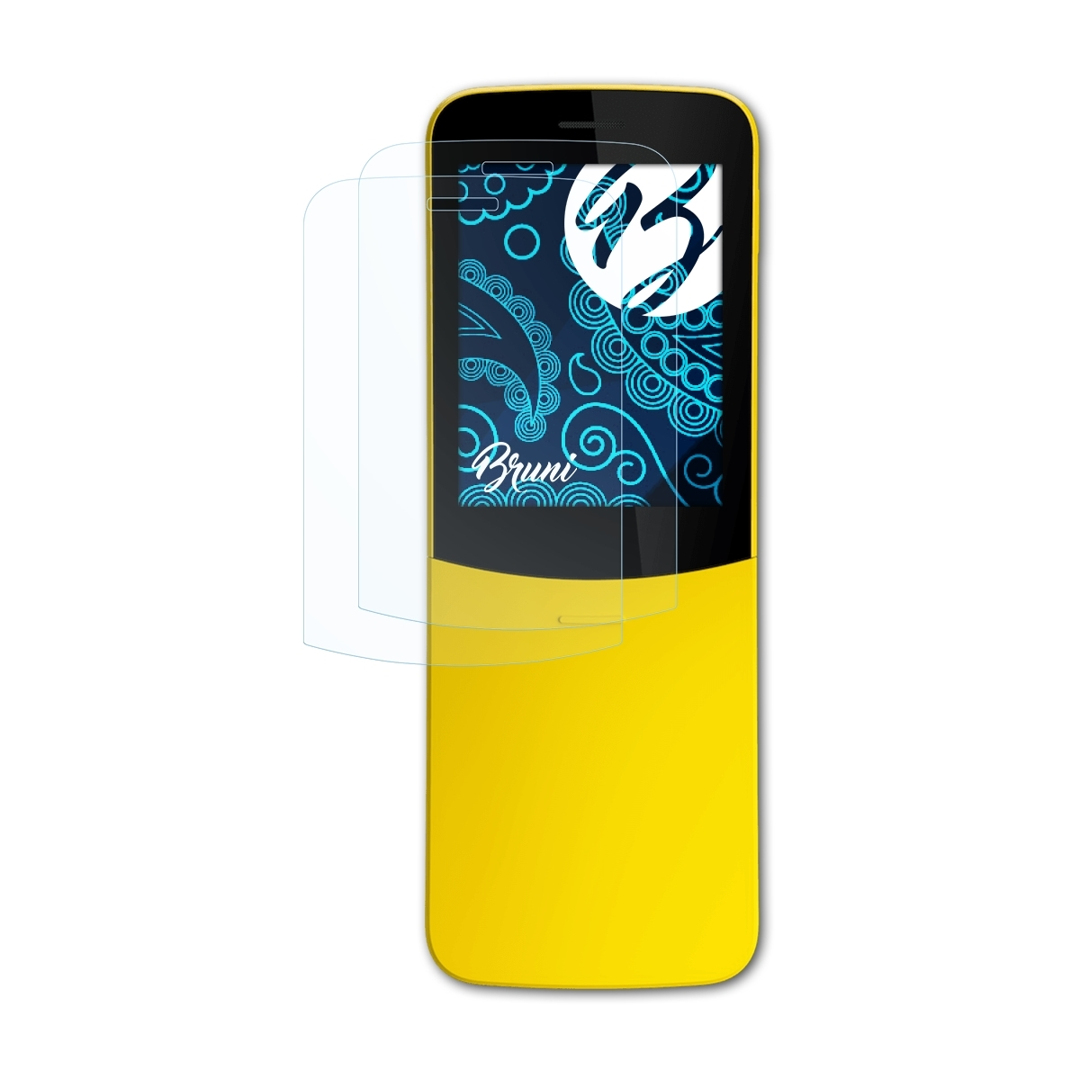 BRUNI 2x Nokia Schutzfolie(für 4G) Basics-Clear 8110