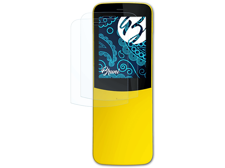 BRUNI 2x Basics-Clear Schutzfolie(für Nokia 8110 4G)
