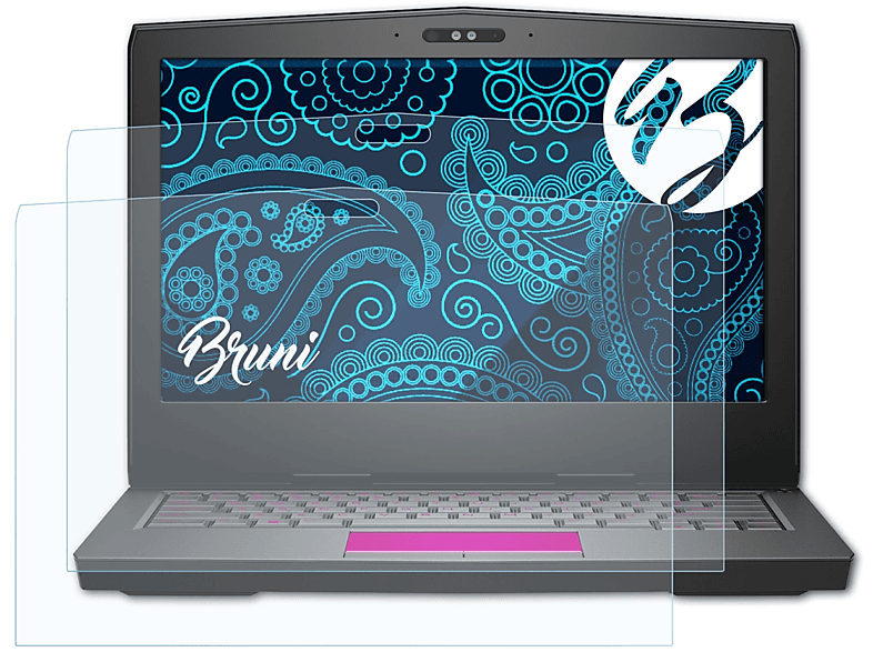 2x Alienware Basics-Clear 13) Dell Schutzfolie(für BRUNI