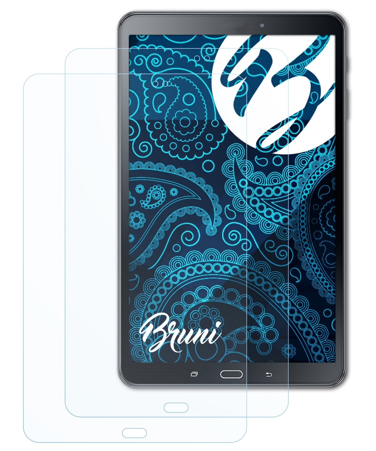 BRUNI 2x Basics-Clear Schutzfolie(für Samsung Galaxy Tab (2018)) 10.1 A