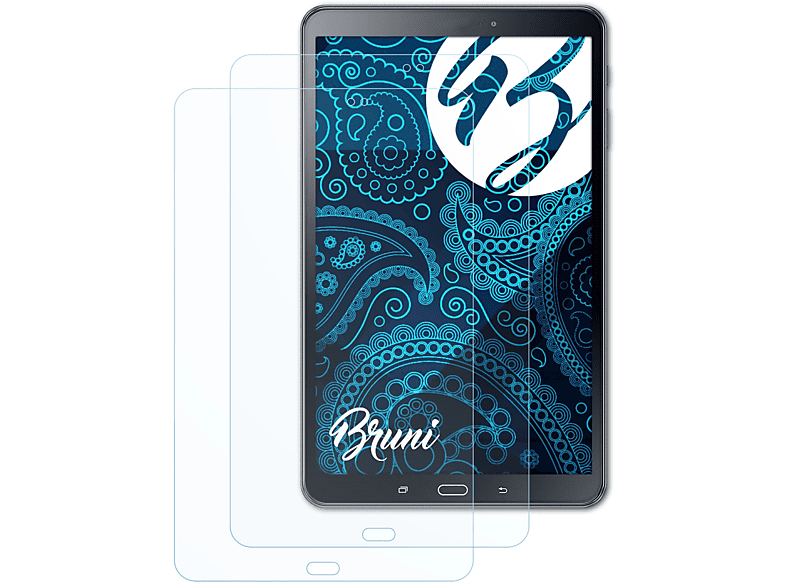 BRUNI 2x Basics-Clear Schutzfolie(für Samsung Galaxy Tab A 10.1 (2018))