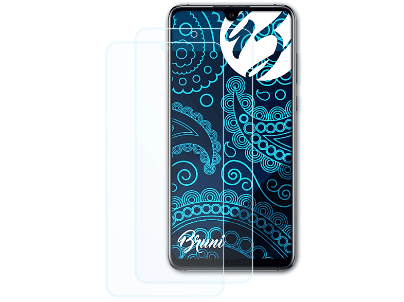 BRUNI 2x Basics-Clear Schutzfolie(für Huawei Honor 8X Max) | Tabletschutzfolien