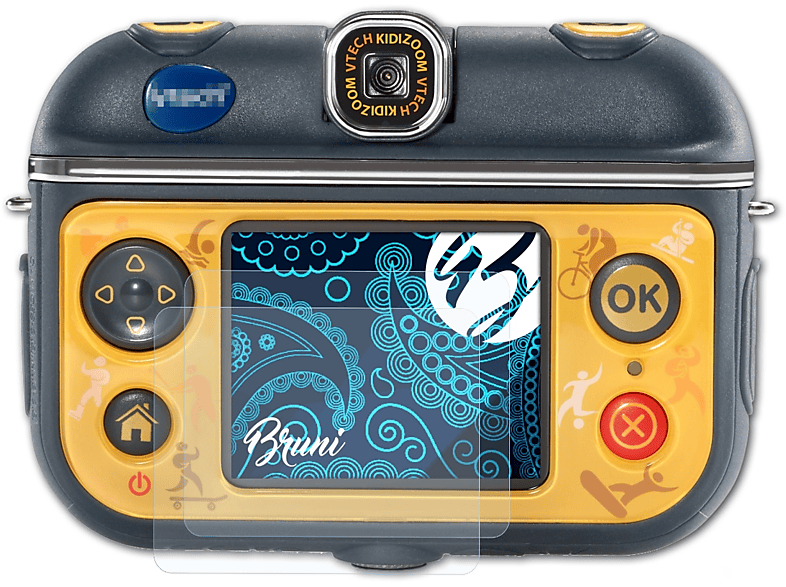 Kidizoom Basics-Clear 2x Action VTech 180) Cam BRUNI Schutzfolie(für