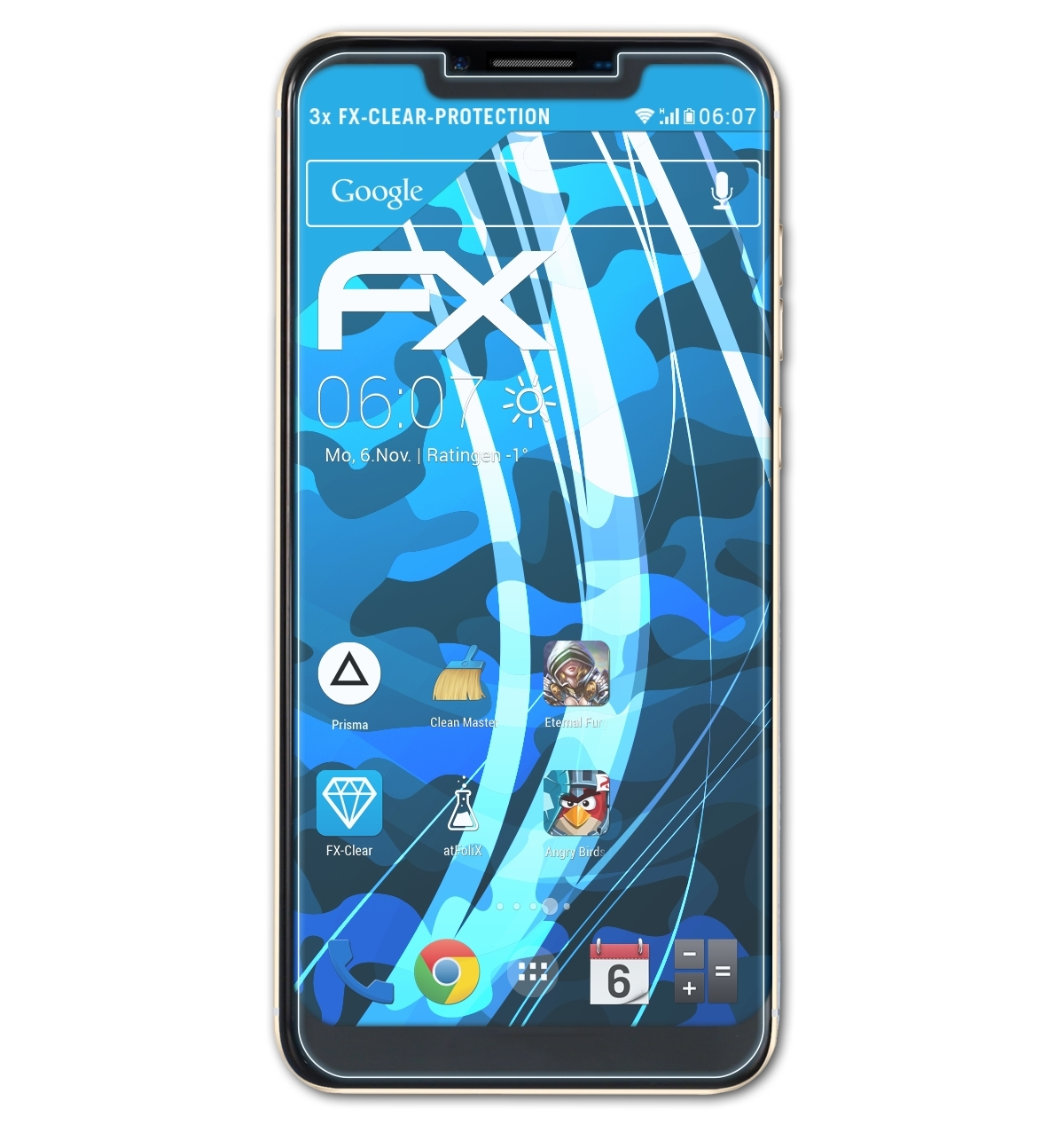 ATFOLIX 3x FX-Clear Displayschutz(für Doogee BL5500 Lite)