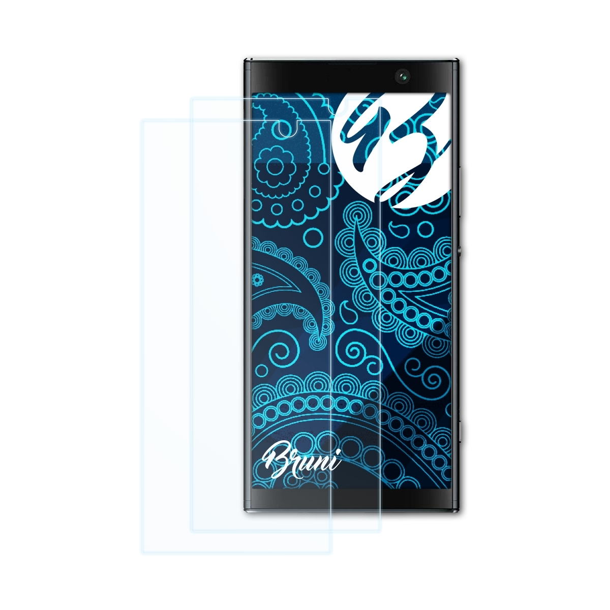 BRUNI 2x Basics-Clear Schutzfolie(für Sony Plus) Xperia XA2