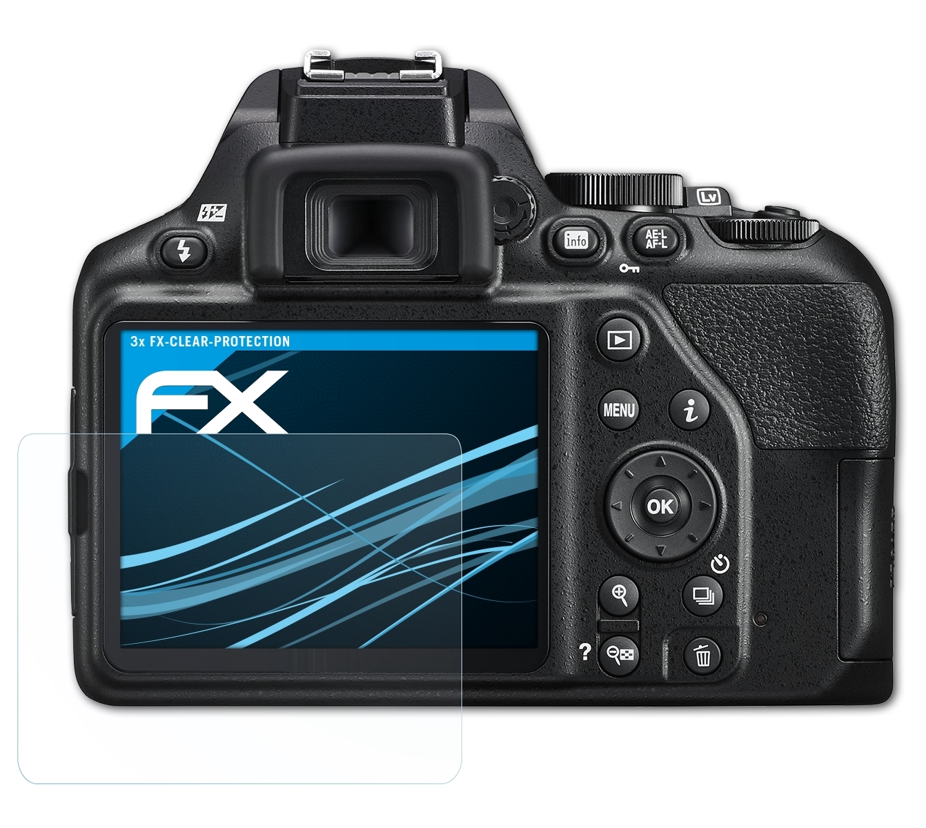 ATFOLIX 3x FX-Clear Displayschutz(für Nikon D3500)