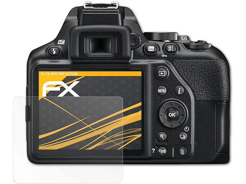 ATFOLIX 3x FX-Antireflex Displayschutz(für Nikon D3500)
