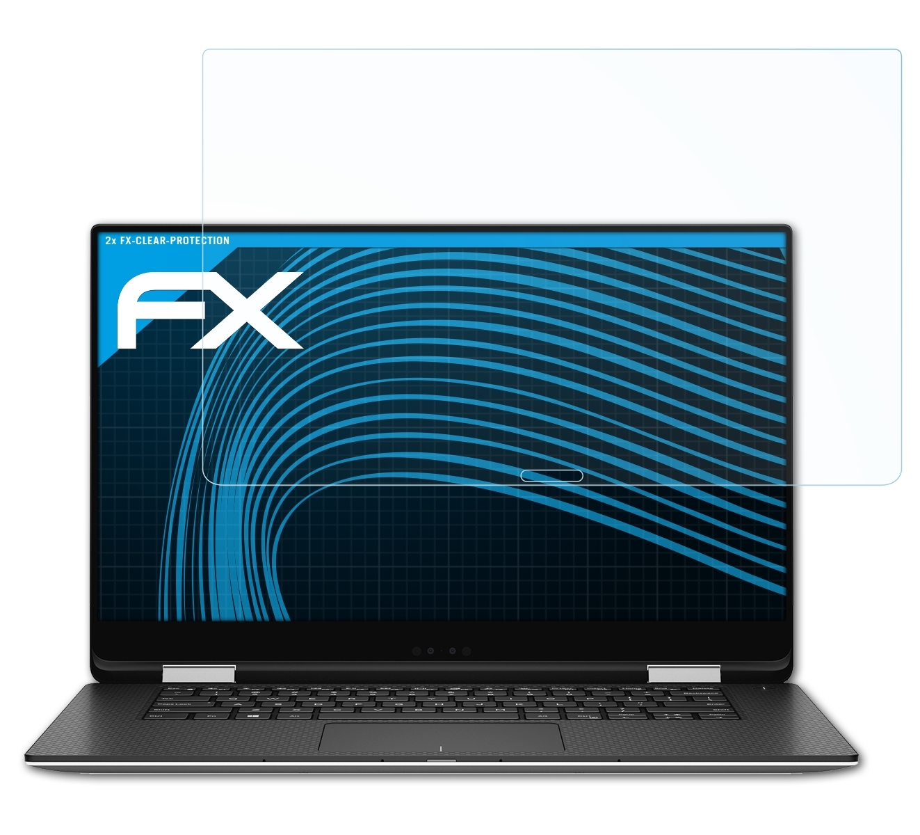 ATFOLIX 2x FX-Clear Displayschutz(für Dell 15 2018 (9575)) XPS