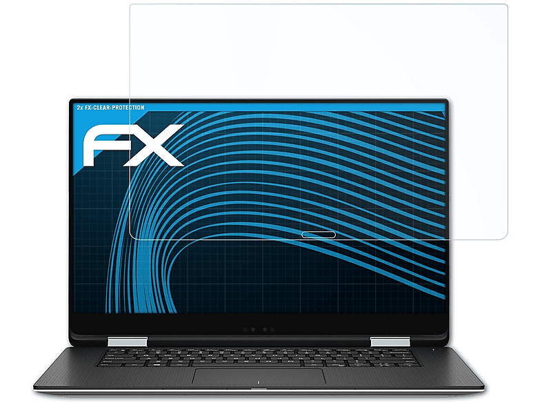 ATFOLIX 2x FX-Clear Displayschutz(für Dell XPS 15 2018 (9575))