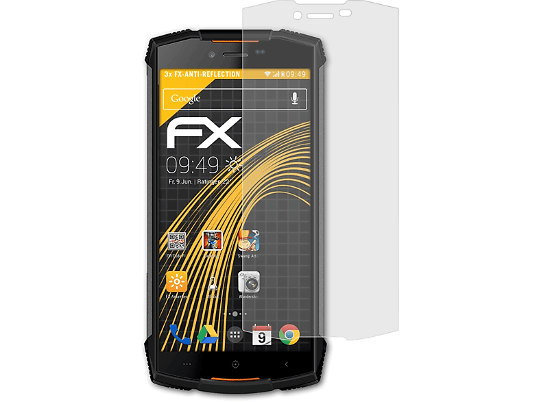ATFOLIX 3x S55) FX-Antireflex Doogee Displayschutz(für