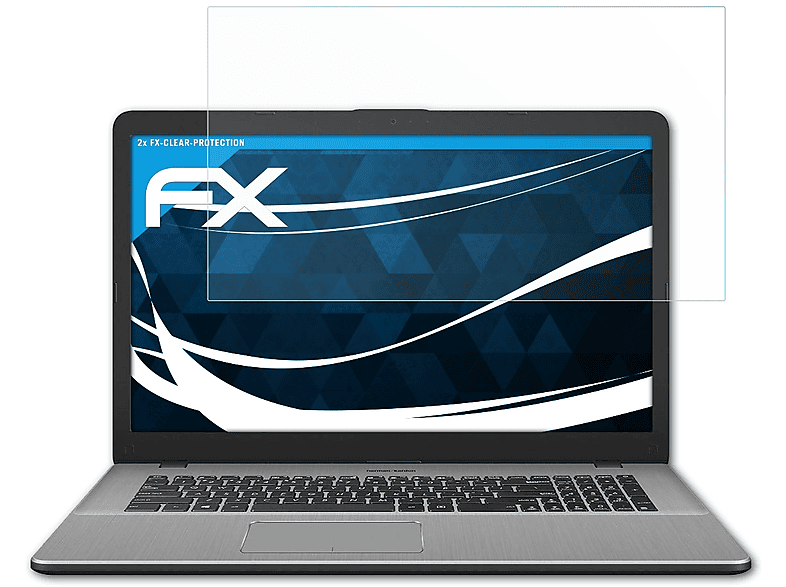2x (N705UD)) FX-Clear Pro ATFOLIX Asus Displayschutz(für 17 VivoBook