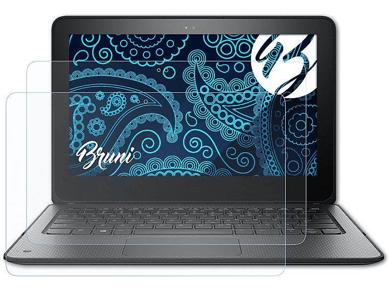 BRUNI 2x Basics-Clear Schutzfolie(für HP ProBook x360 11 G1 EE)