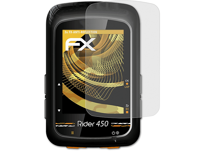 ATFOLIX Bryton Rider FX-Antireflex 450) Displayschutz(für 3x