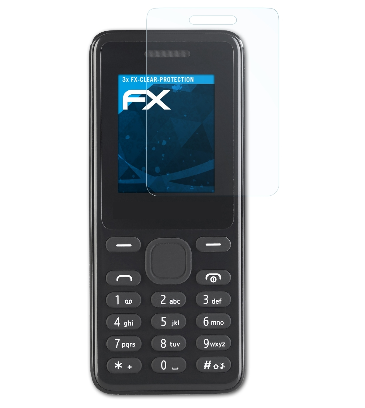 SX-345) FX-Clear ATFOLIX Displayschutz(für 3x Simvalley-Mobile