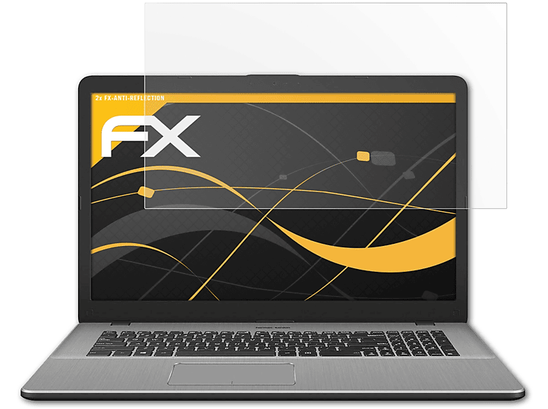 ATFOLIX 2x FX-Antireflex Displayschutz(für Asus VivoBook Pro 17 (N705UD))