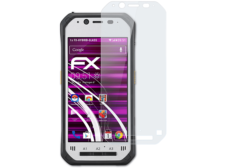 ATFOLIX FX-Hybrid-Glass Schutzglas(für Panasonic Toughbook FZ-N1)