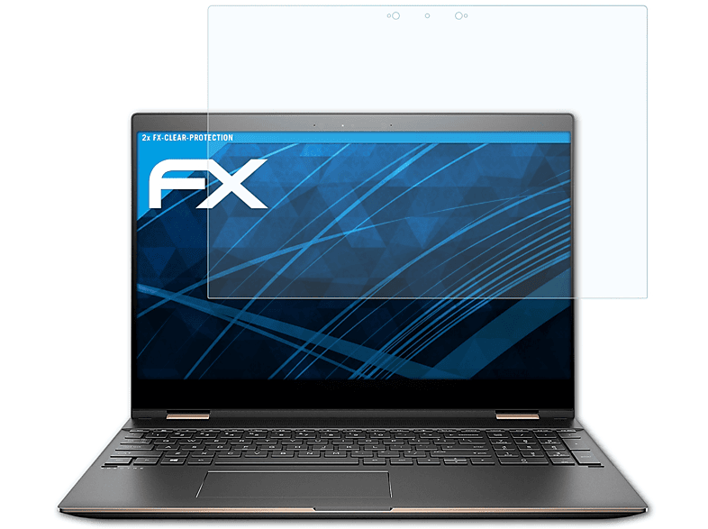 ATFOLIX 2x FX-Clear Displayschutz(für HP Spectre x360 15-ch032ng)