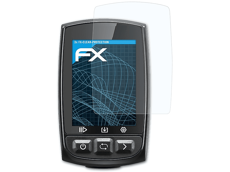 ATFOLIX 3x FX-Clear Displayschutz(für iGPSPORT iGS50E)