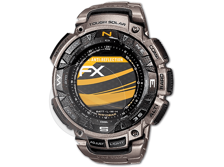 ATFOLIX 3x FX-Antireflex Displayschutz(für Casio PRG-240T-7ER) | Smartwatch Schutzfolien & Gläser