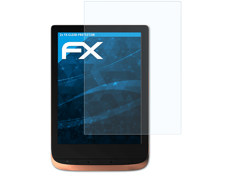 ATFOLIX 2x FX-Clear Displayschutz(für PocketBook Touch HD 3)