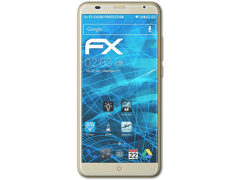 ATFOLIX 3x FX-Clear Displayschutz(für Echo Horizon M)