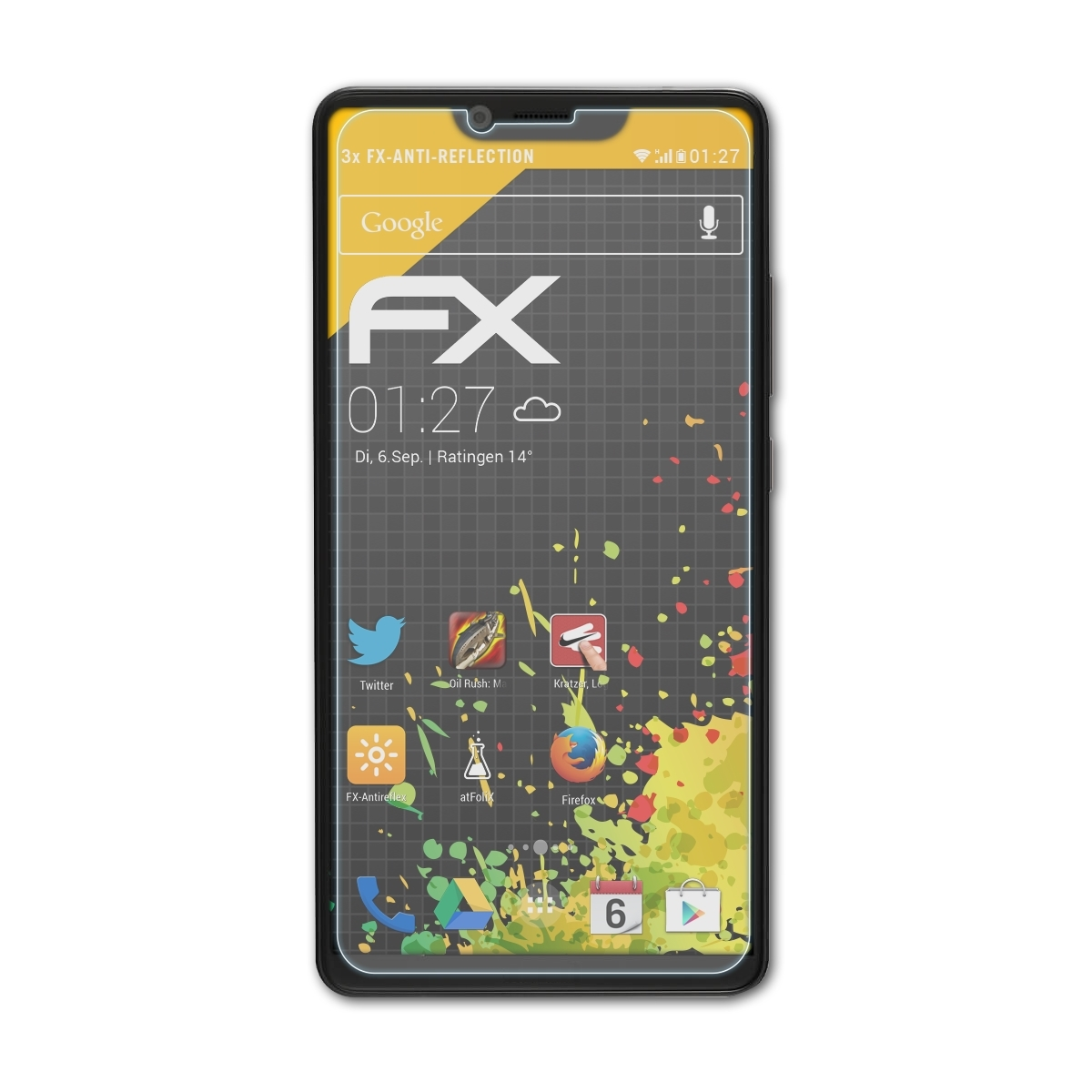 D10) FX-Antireflex 3x Aquos Displayschutz(für Sharp ATFOLIX