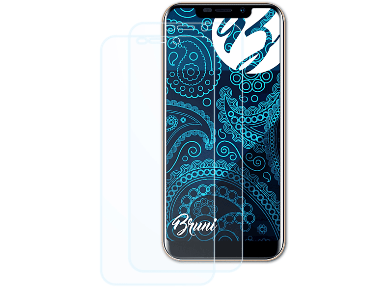 BRUNI 2x Basics-Clear Schutzfolie(für X70) Doogee