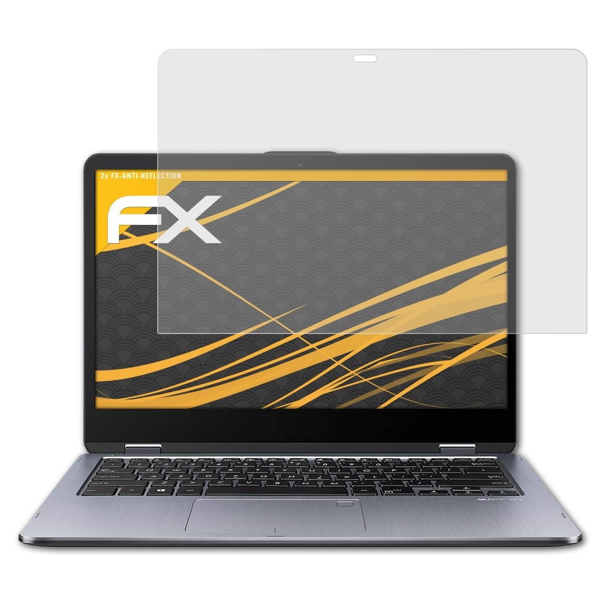 Displayschutz(für Asus ATFOLIX VivoBook 14 (TP410UA)) 2x FX-Antireflex Flip