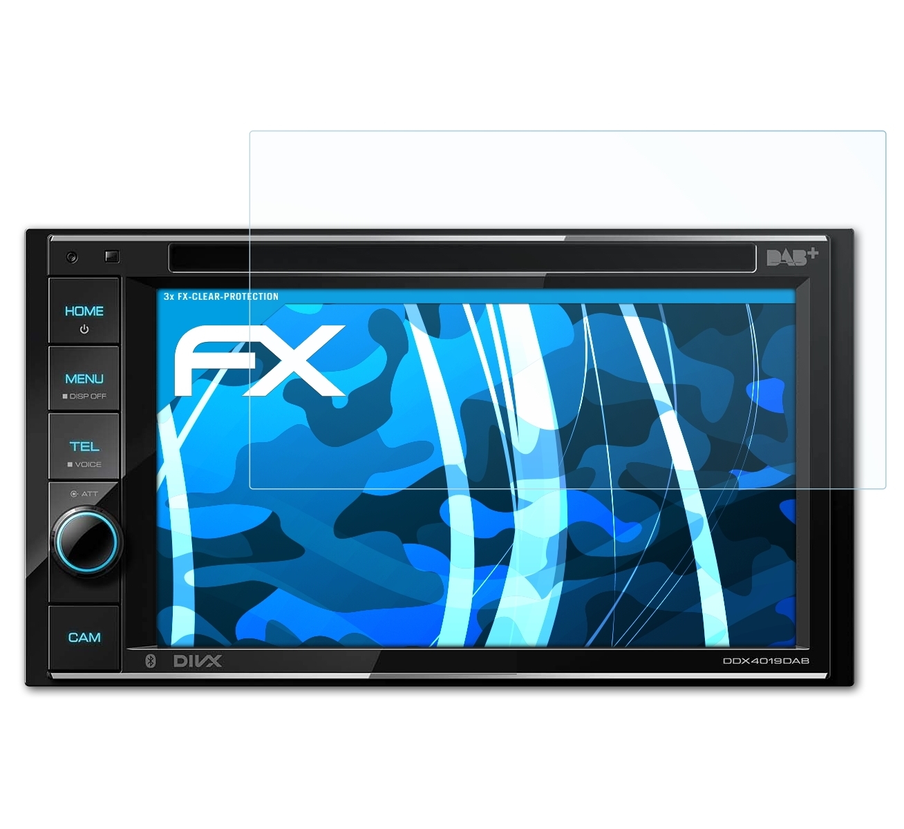 ATFOLIX 3x Displayschutz(für DDX4019DAB) FX-Clear Kenwood