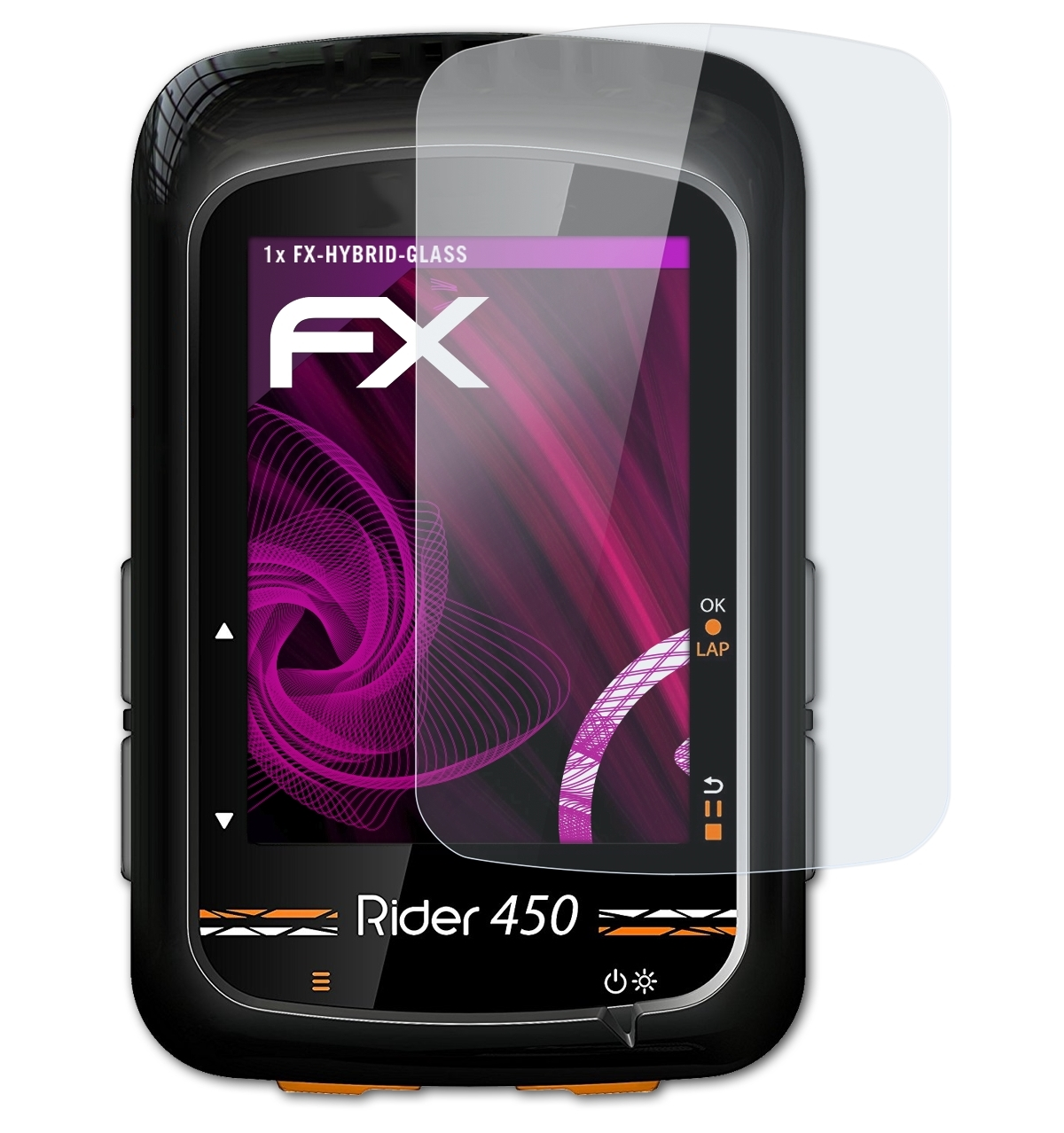 Schutzglas(für Bryton 450) Rider FX-Hybrid-Glass ATFOLIX