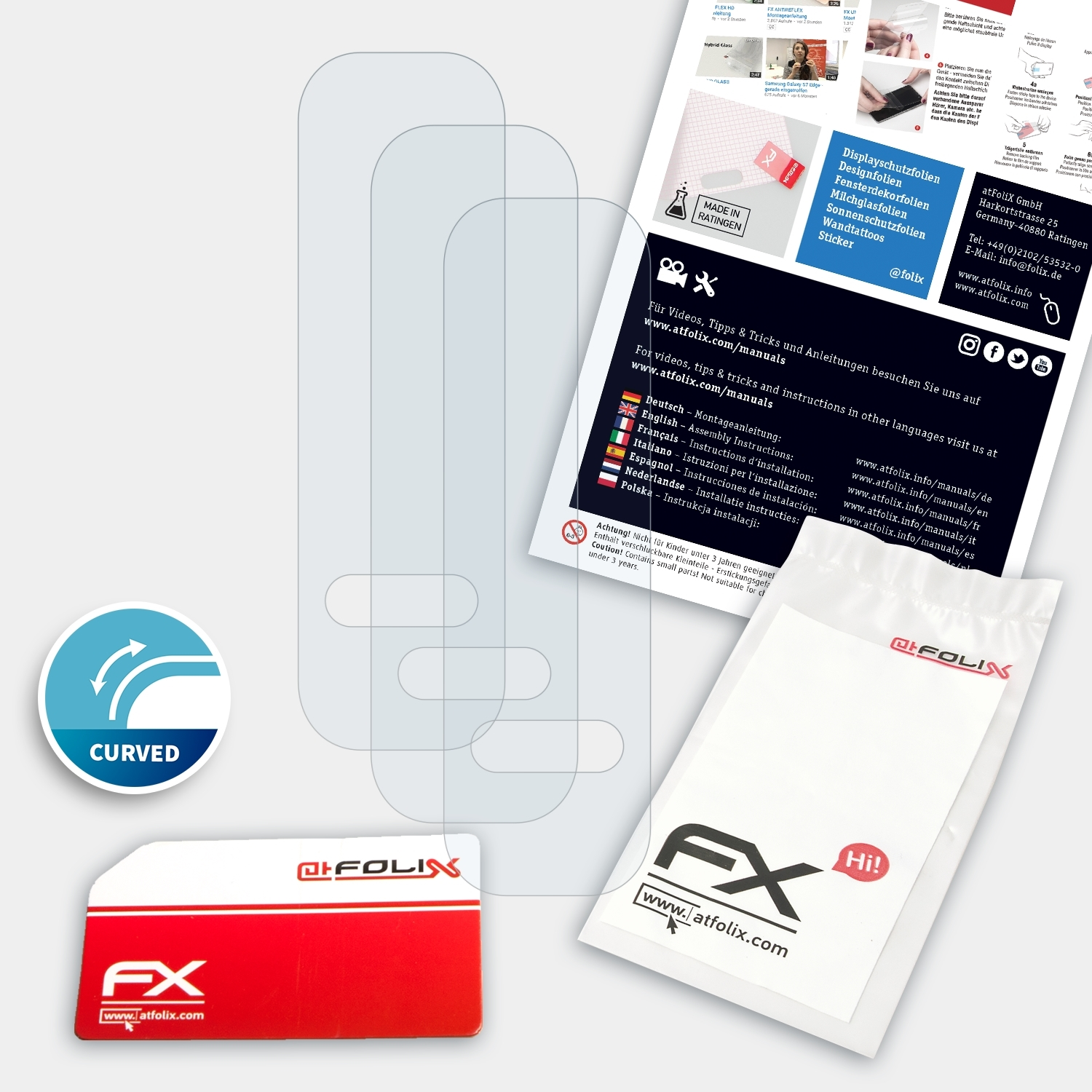 ATFOLIX 3x FX-ActiFleX Huawei Band Displayschutz(für 3e)