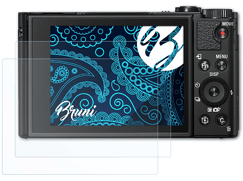 BRUNI 2x Sony Basics-Clear Schutzfolie(für DSC-HX99)