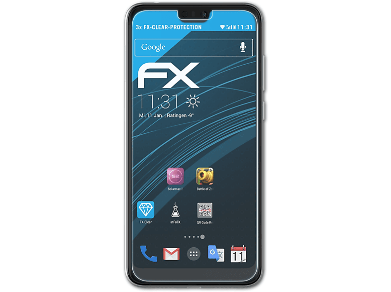 ATFOLIX 3x FX-Clear Displayschutz(für Doogee Y7)