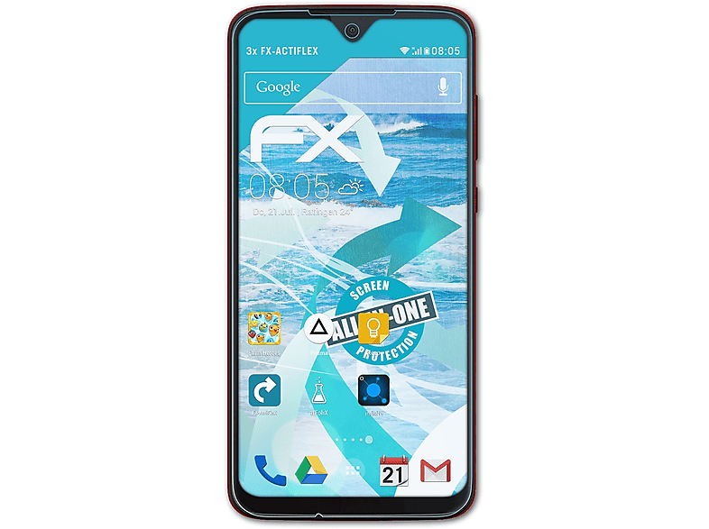 Displayschutz(für Motorola Plus) Moto ATFOLIX G7 Lenovo FX-ActiFleX 3x