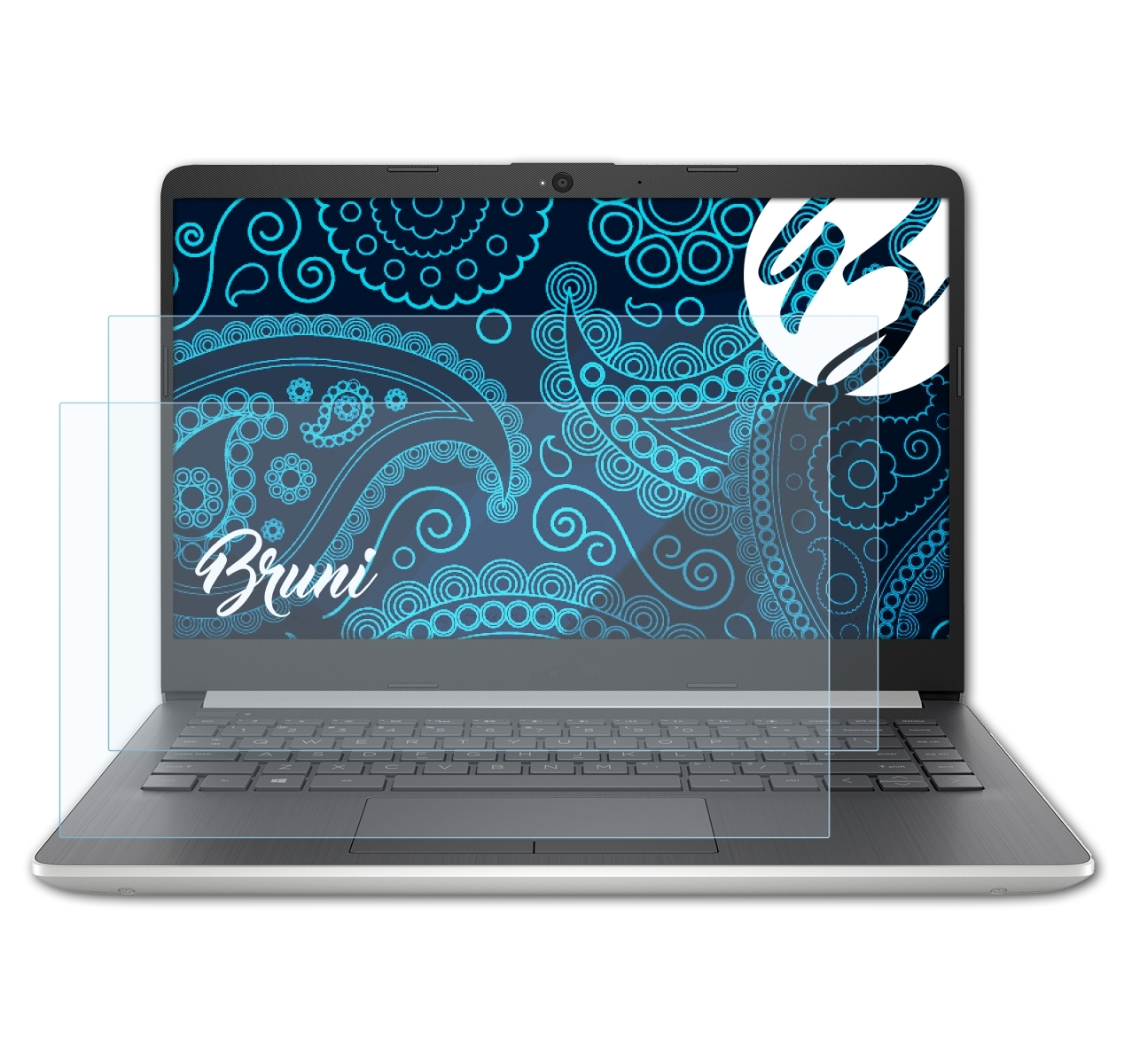 BRUNI 2x Basics-Clear Schutzfolie(für HP Notebook 14-cf1300ng)
