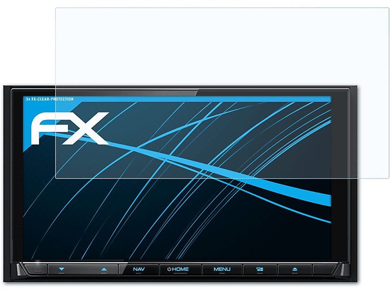 ATFOLIX 3x FX-Clear Displayschutz(für Kenwood DNX9180DABS)