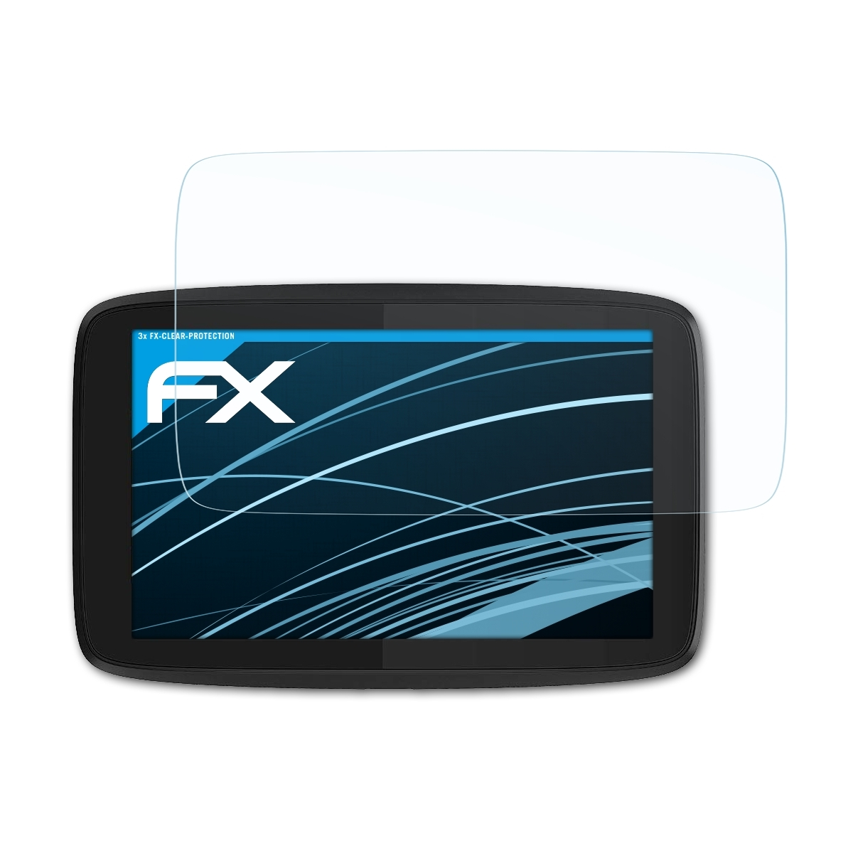 ATFOLIX 3x FX-Clear Displayschutz(für TomTom (6 Essential inch)) GO