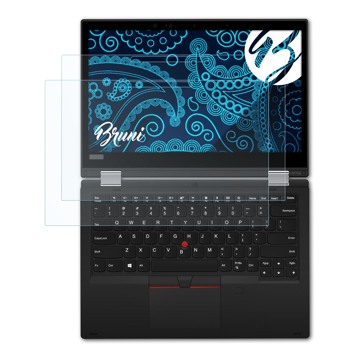 BRUNI 2x Basics-Clear Schutzfolie(für Lenovo Yoga) ThinkPad L390