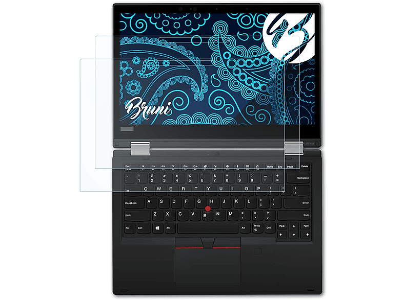 BRUNI 2x Basics-Clear Lenovo L390 Yoga) ThinkPad Schutzfolie(für