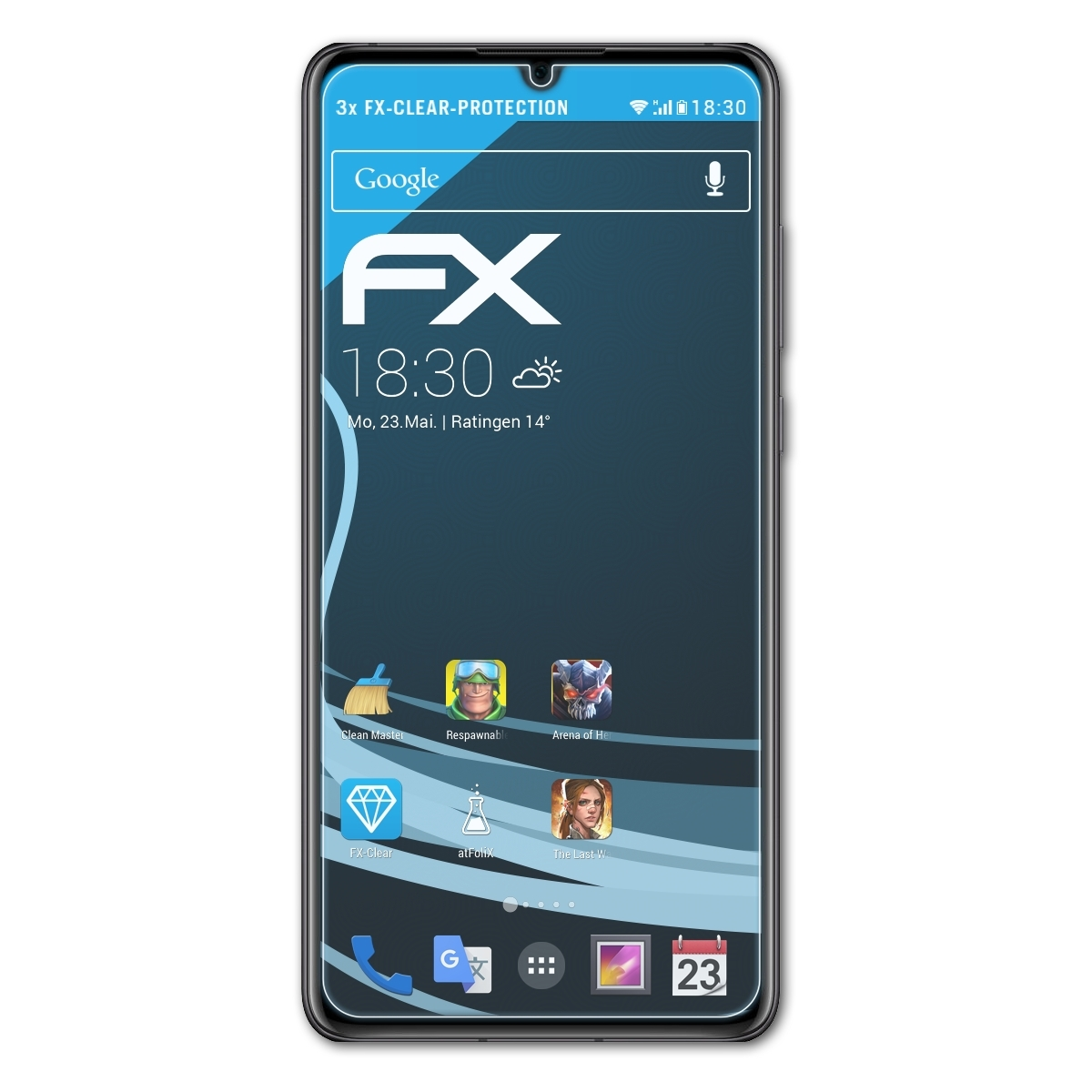 Displayschutz(für 3x FX-Clear Huawei P30) ATFOLIX